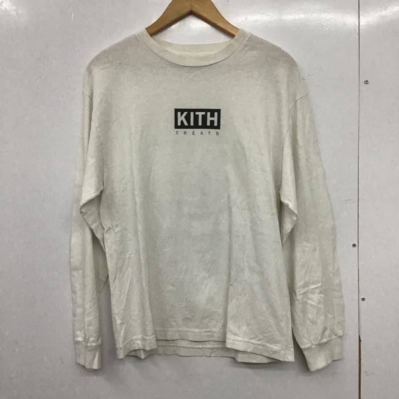 キス KITH カットソー 長袖 長袖ニットカットソー クルーネック セーター M ロゴ、文字 白 / ホワイト / white メンズ USED 古着 中古 10161191