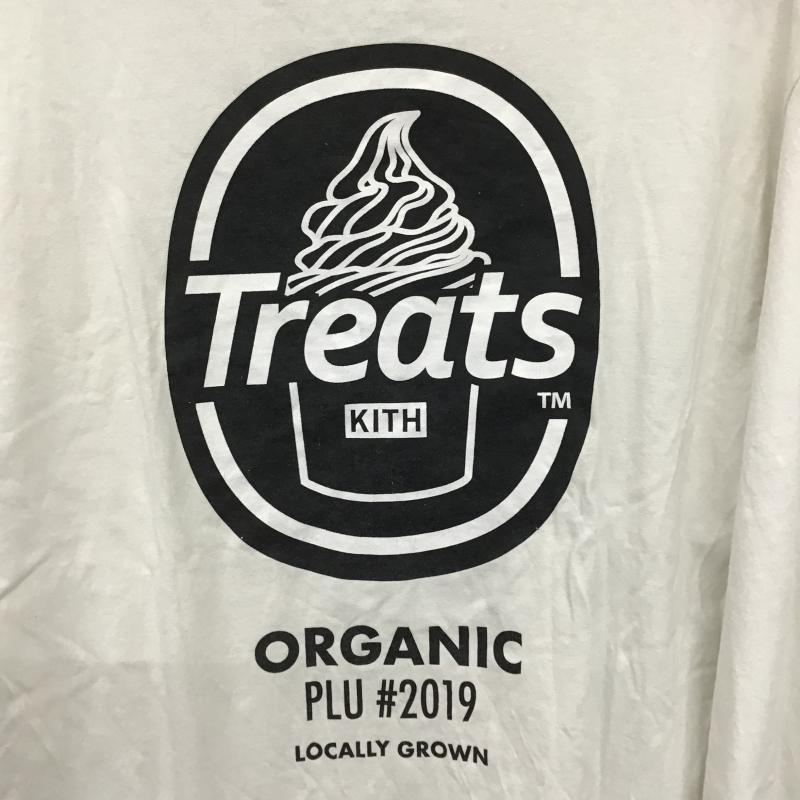 キス KITH カットソー 長袖 長袖ニットカットソー クルーネック セーター M ロゴ、文字 白 / ホワイト / white メンズ USED 古着 中古 10161191