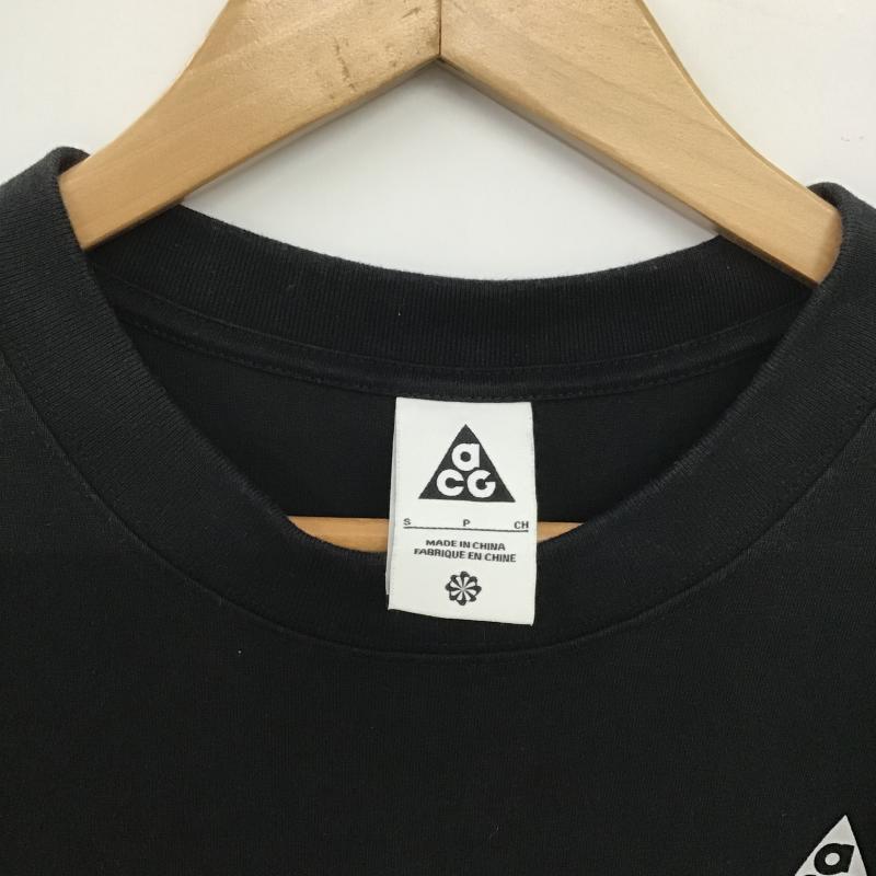 ナイキ エィシージー NIKE ACG カットソー 長袖 長袖カットソー プリントカットソー クルーネック S プリント 黒 / ブラック / black メンズ USED 古着 中古 10161194