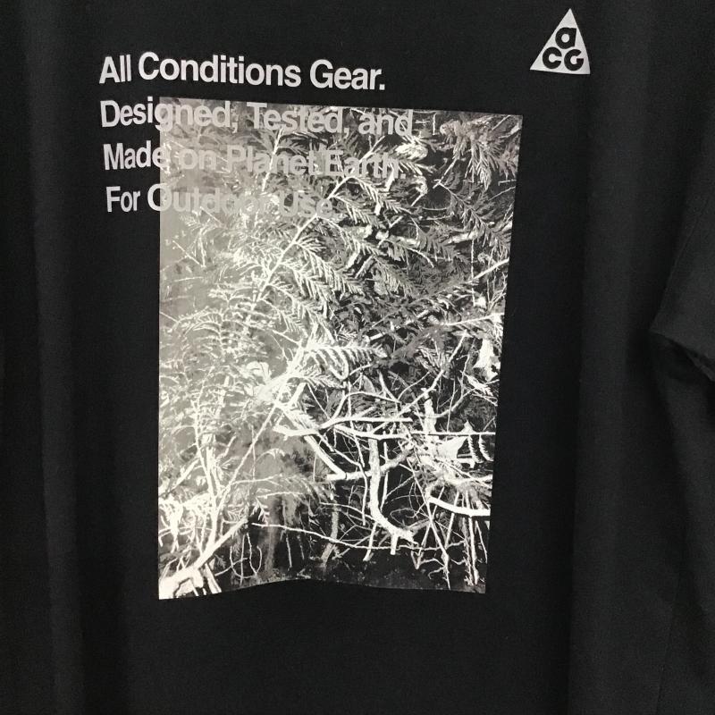 ナイキ エィシージー NIKE ACG カットソー 長袖 長袖カットソー プリントカットソー クルーネック S プリント 黒 / ブラック / black メンズ USED 古着 中古 10161194