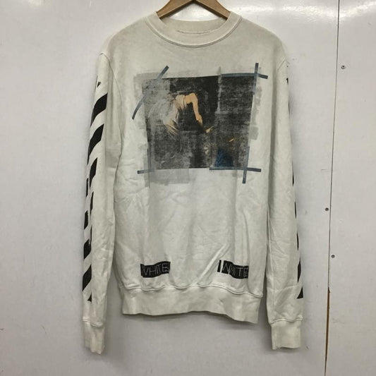 オフホワイト Off-White トレーナー 長袖 長袖トレーナー スウェット クルーネック プルオーバー XXS プリント 白 / ホワイト / white メンズ USED 古着 中古 10161196