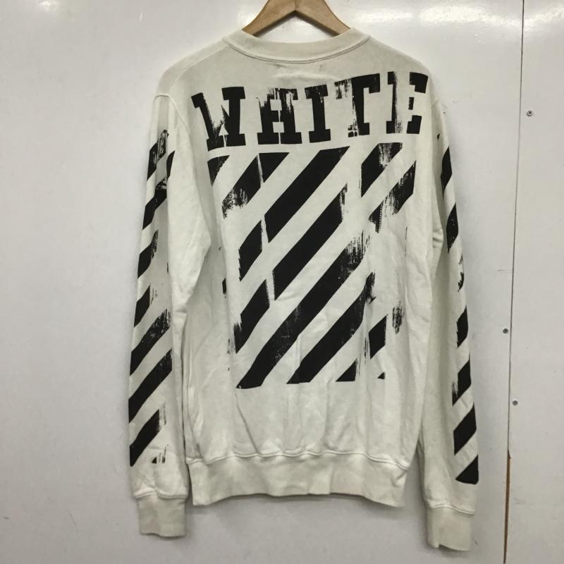オフホワイト Off-White トレーナー 長袖 長袖トレーナー スウェット クルーネック プルオーバー XXS プリント 白 / ホワイト / white メンズ USED 古着 中古 10161196