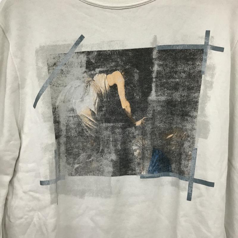 オフホワイト Off-White トレーナー 長袖 長袖トレーナー スウェット クルーネック プルオーバー XXS プリント 白 / ホワイト / white メンズ USED 古着 中古 10161196