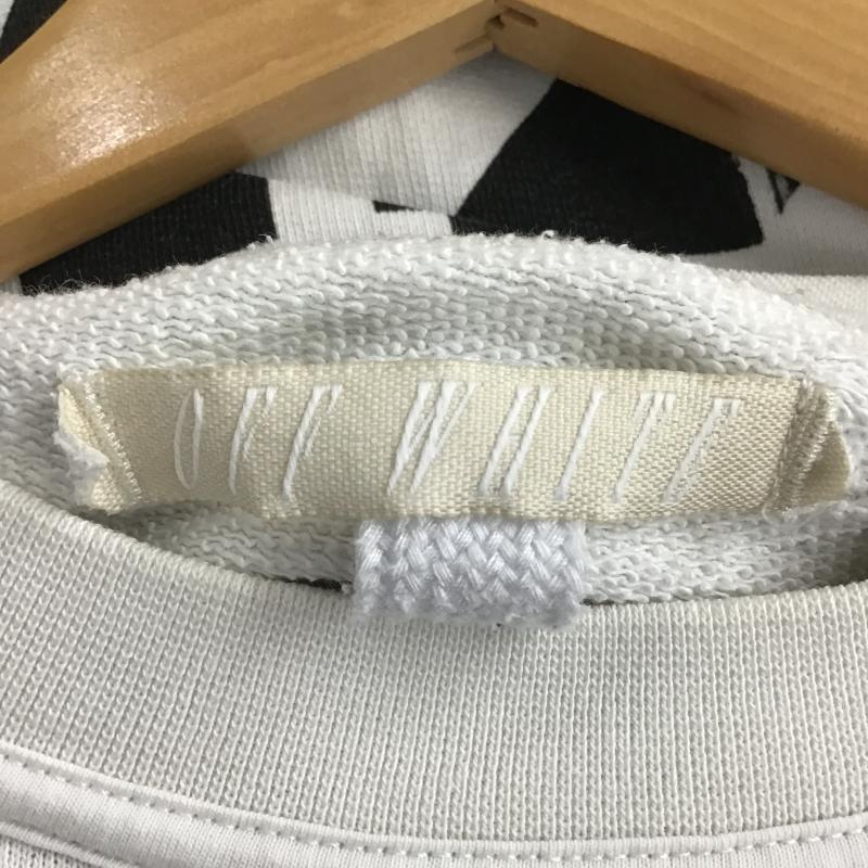 オフホワイト Off-White トレーナー 長袖 長袖トレーナー スウェット クルーネック プルオーバー XXS プリント 白 / ホワイト / white メンズ USED 古着 中古 10161196