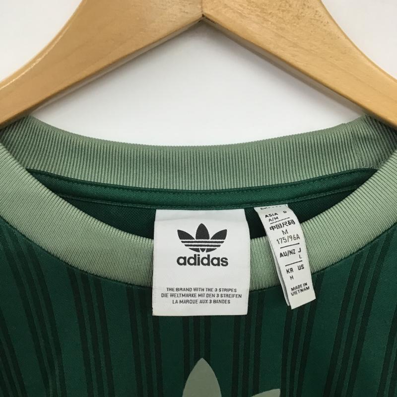 アディダス adidas Tシャツ 半袖 L ロゴ、文字 緑 / グリーン / green メンズ USED 古着 中古 10161198