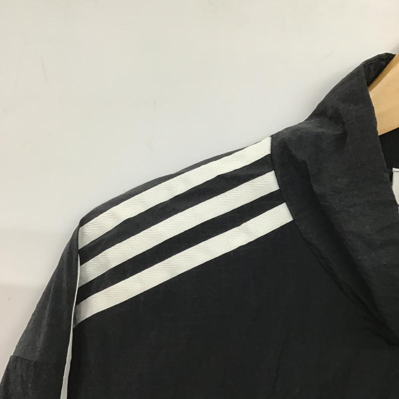 アディダス adidas ジャケット、上着 ジャンパー、ブルゾン ジップアップジャケット ナイロンジャケット アウター XL ロゴ、文字 黒 / ブラック / black メンズ USED 古着 中古 10161204