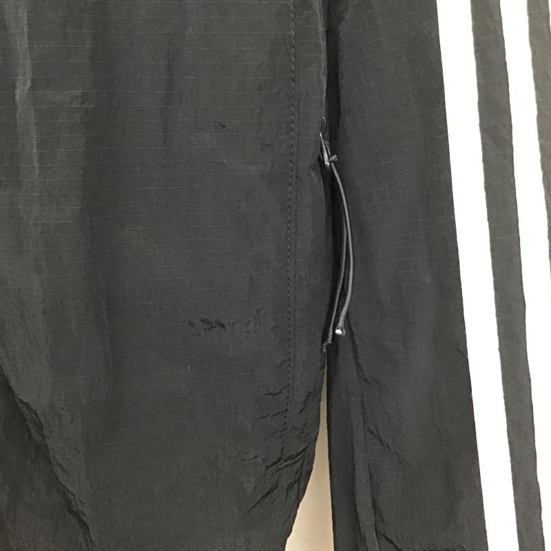 アディダス adidas ジャケット、上着 ジャンパー、ブルゾン ジップアップジャケット ナイロンジャケット アウター XL ロゴ、文字 黒 / ブラック / black メンズ USED 古着 中古 10161204