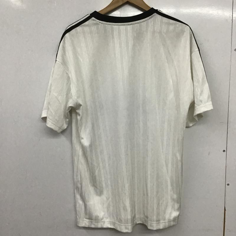 アディダス adidas Tシャツ 半袖 半袖カットソー ジャージ L ロゴ、文字 白 / ホワイト / white メンズ USED 古着 中古 10161209