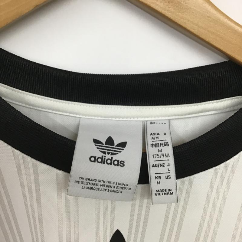 アディダス adidas Tシャツ 半袖 半袖カットソー ジャージ L ロゴ、文字 白 / ホワイト / white メンズ USED 古着 中古 10161209