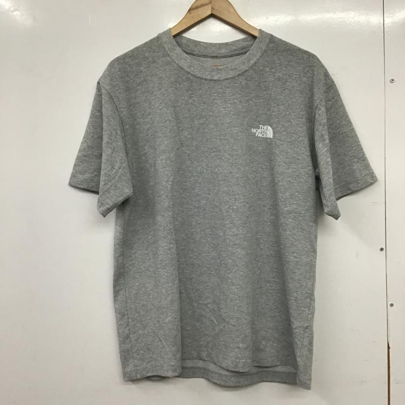 ザノースフェイス THE NORTH FACE Tシャツ 半袖 半袖カットソー プリントTシャツ クルーネックカットソー L ロゴ、文字 灰 / グレー / gray メンズ USED 古着 中古 10161211