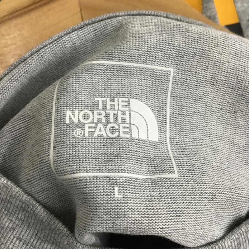 ザノースフェイス THE NORTH FACE Tシャツ 半袖 半袖カットソー プリントTシャツ クルーネックカットソー L ロゴ、文字 灰 / グレー / gray メンズ USED 古着 中古 10161211