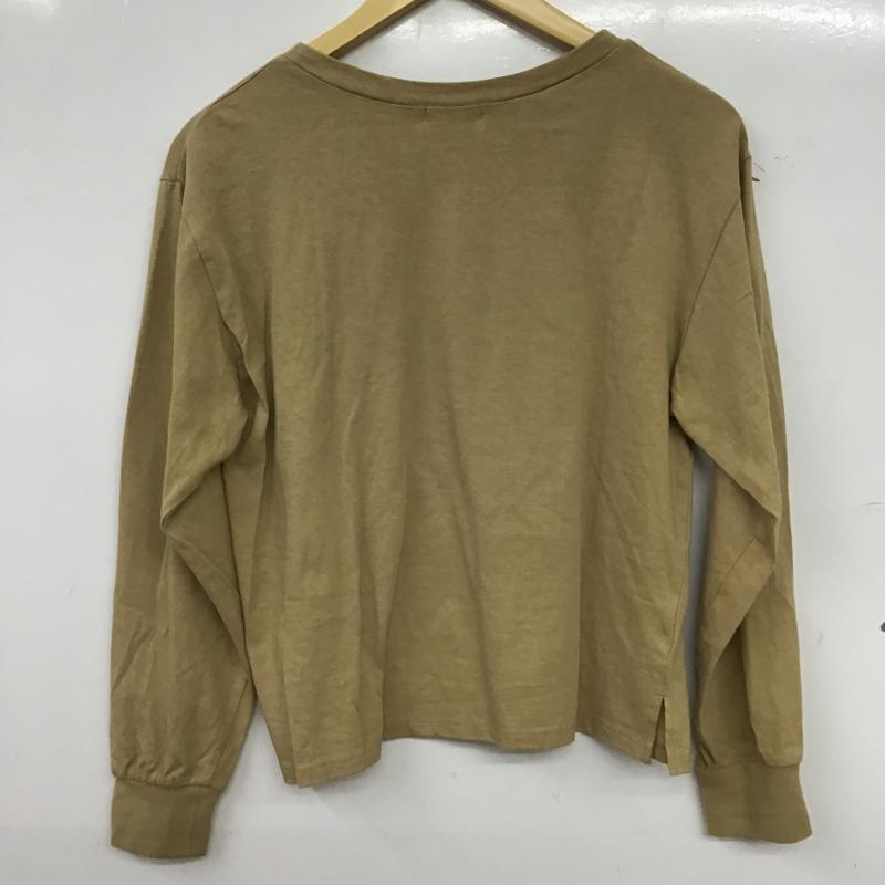 ムルーア MURUA Tシャツ 長袖 クルーネック FREE プリント ベージュ / ベージュ / beige レディース USED 古着 中古 10161212