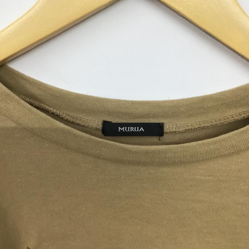 ムルーア MURUA Tシャツ 長袖 クルーネック FREE プリント ベージュ / ベージュ / beige レディース USED 古着 中古 10161212