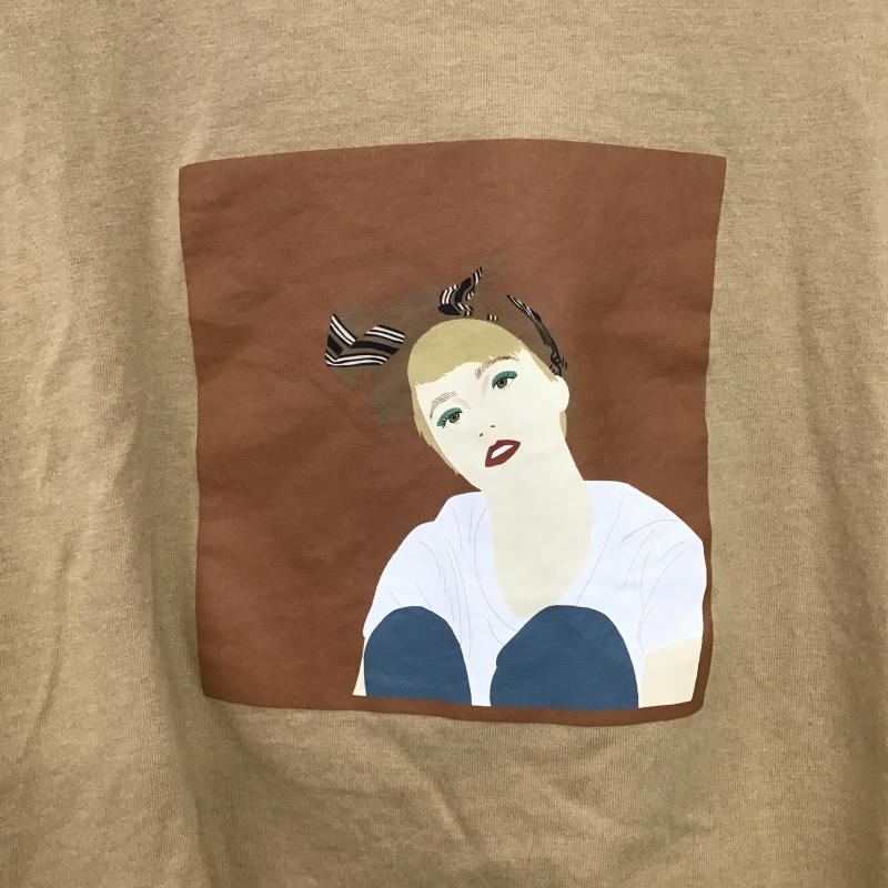 ムルーア MURUA Tシャツ 長袖 クルーネック FREE プリント ベージュ / ベージュ / beige レディース USED 古着 中古 10161212