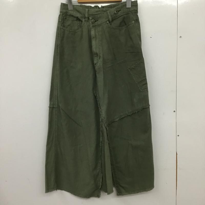 ニコアンド niko and... スカート ロングスカート NKN53525AD リメイク風台形スカート M 無地 カーキ / カーキ / khaki レディース USED 古着 中古 10161220