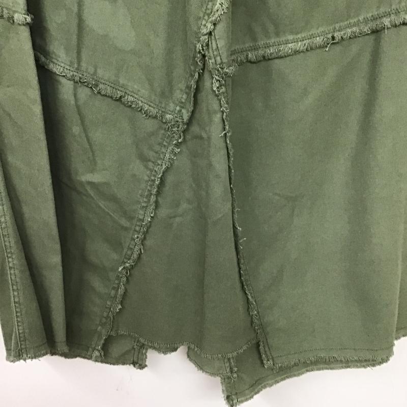 ニコアンド niko and... スカート ロングスカート NKN53525AD リメイク風台形スカート M 無地 カーキ / カーキ / khaki レディース USED 古着 中古 10161220