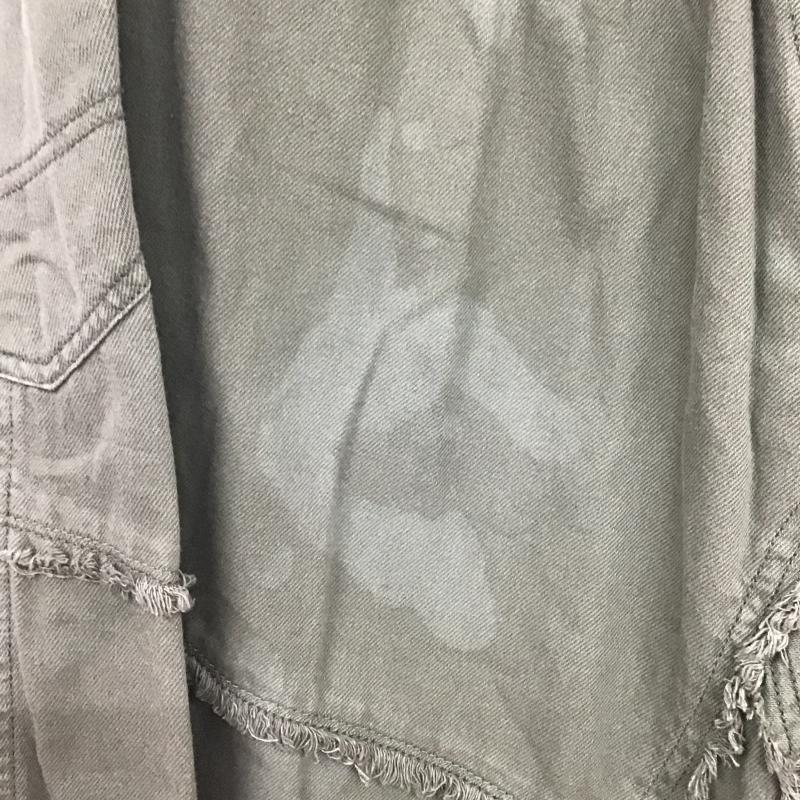 ニコアンド niko and... スカート ロングスカート NKN53525AD リメイク風台形スカート M 無地 カーキ / カーキ / khaki レディース USED 古着 中古 10161220
