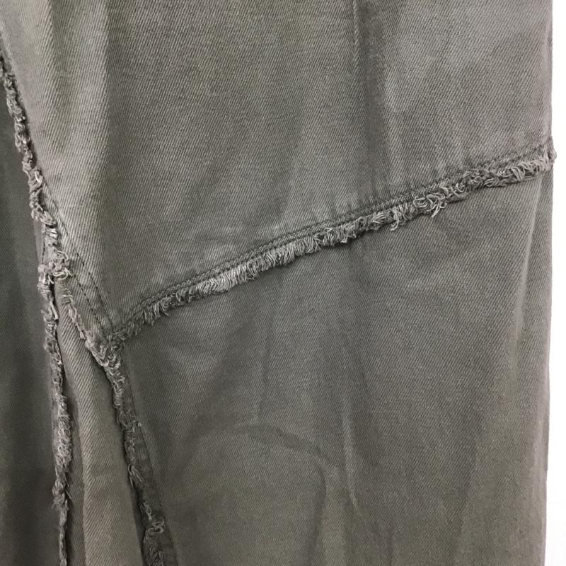 ニコアンド niko and... スカート ロングスカート NKN53525AD リメイク風台形スカート M 無地 カーキ / カーキ / khaki レディース USED 古着 中古 10161220