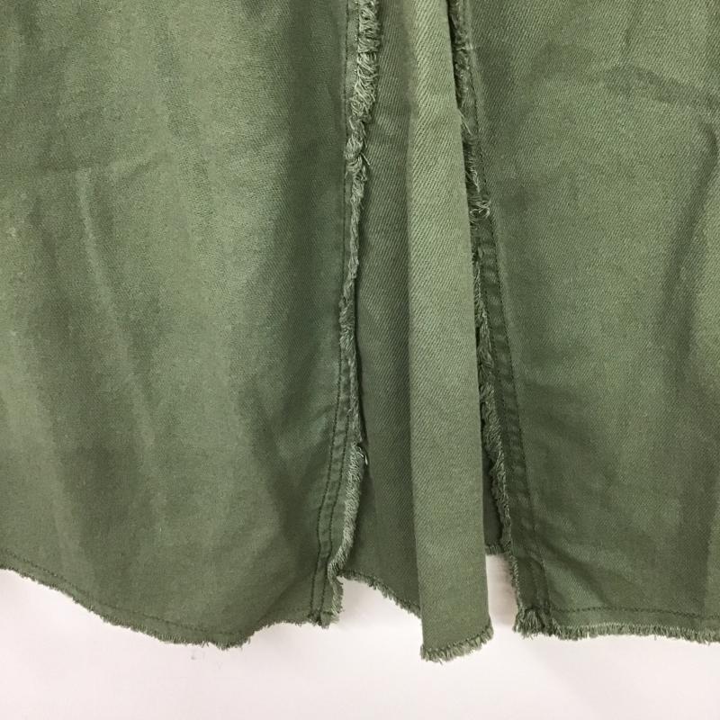 ニコアンド niko and... スカート ロングスカート NKN53525AD リメイク風台形スカート M 無地 カーキ / カーキ / khaki レディース USED 古着 中古 10161220