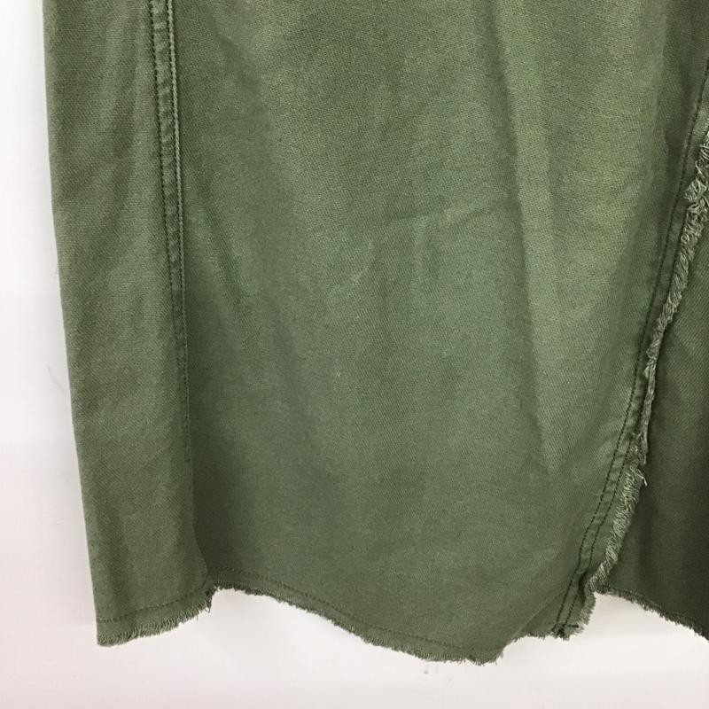 ニコアンド niko and... スカート ロングスカート NKN53525AD リメイク風台形スカート M 無地 カーキ / カーキ / khaki レディース USED 古着 中古 10161220