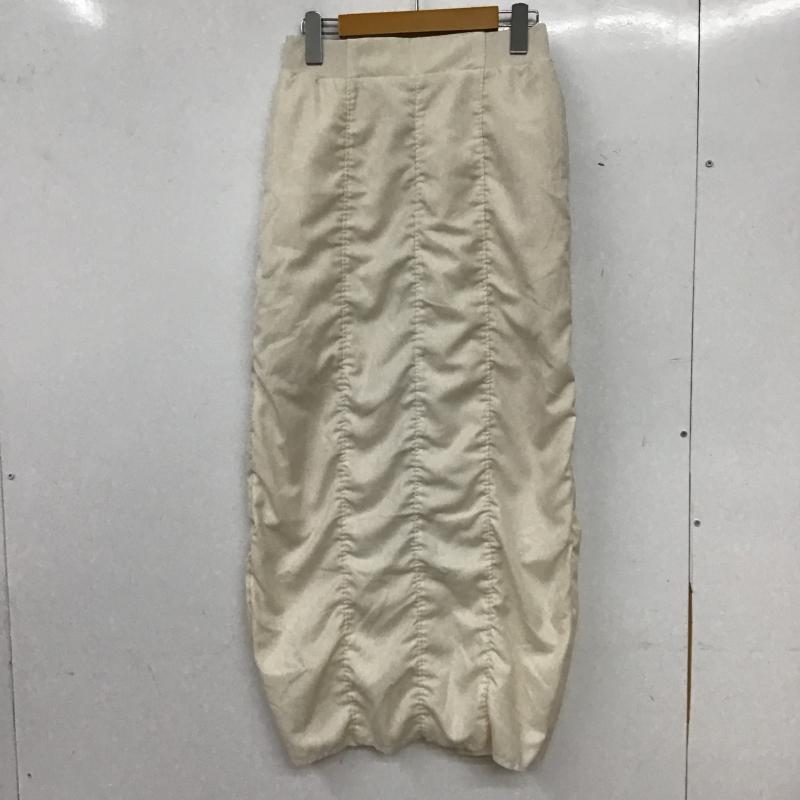 ジーナシス JEANASIS スカート ロングスカート 2WAYシャーリングスカート タグ付き FREE 無地 アイボリー / アイボリー / レディース USED 古着 中古 10161221