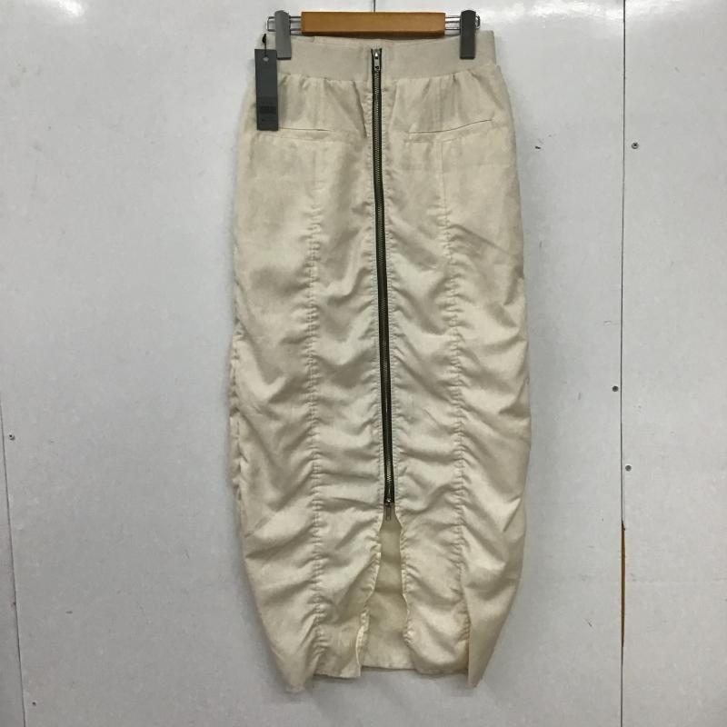 ジーナシス JEANASIS スカート ロングスカート 2WAYシャーリングスカート タグ付き FREE 無地 アイボリー / アイボリー / レディース USED 古着 中古 10161221