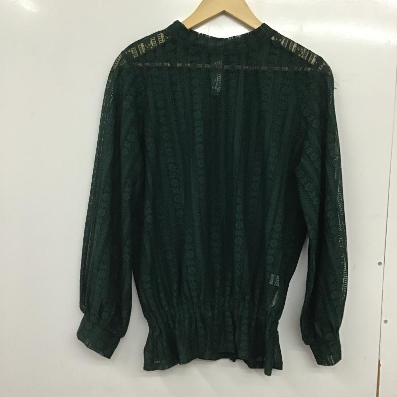 ローリーズファーム LOWRYS FARM カットソー 長袖 長袖カットソー 刺繍カットソー プルオーバー L 総柄 緑 / グリーン / green レディース USED 古着 中古 10161227