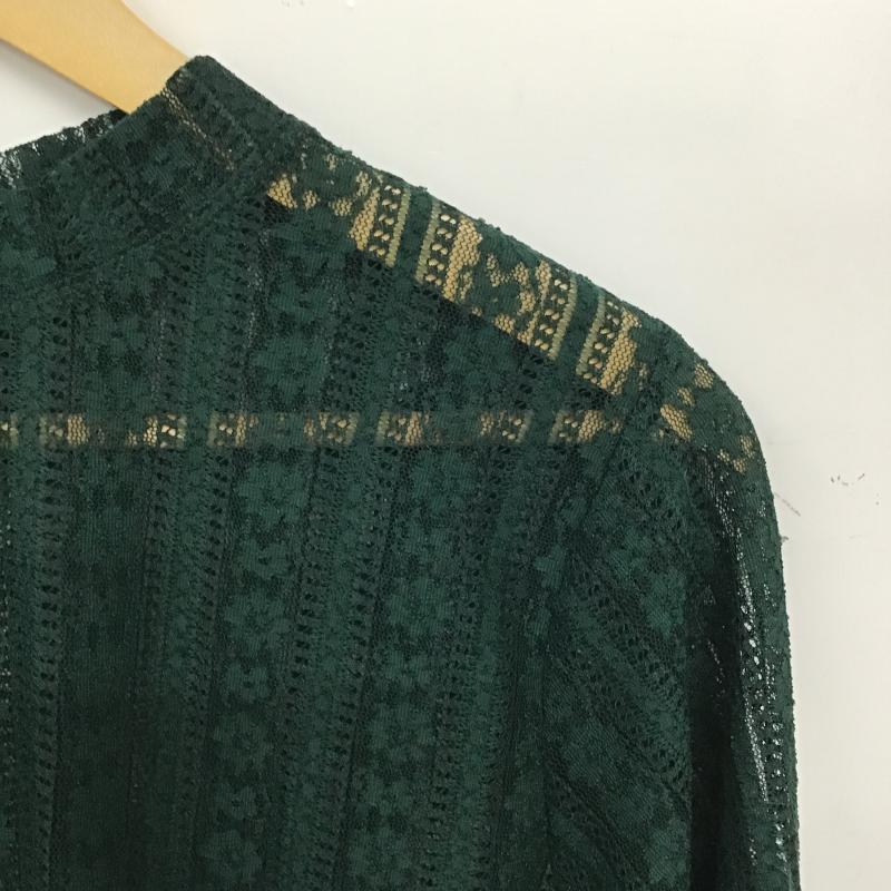 ローリーズファーム LOWRYS FARM カットソー 長袖 長袖カットソー 刺繍カットソー プルオーバー L 総柄 緑 / グリーン / green レディース USED 古着 中古 10161227