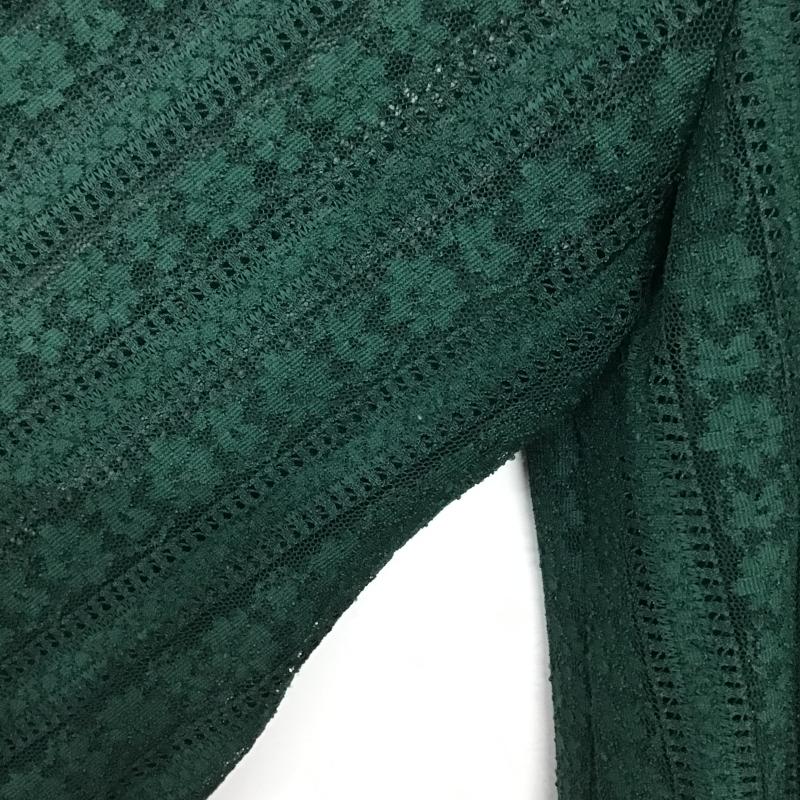 ローリーズファーム LOWRYS FARM カットソー 長袖 長袖カットソー 刺繍カットソー プルオーバー L 総柄 緑 / グリーン / green レディース USED 古着 中古 10161227