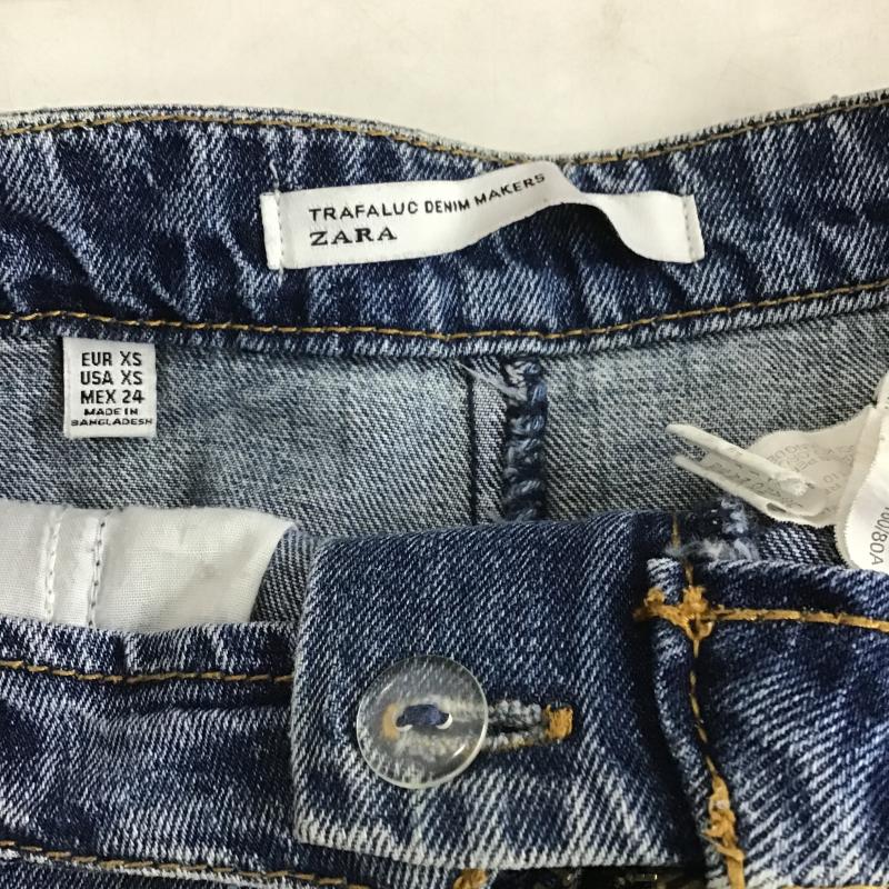 ザラ ZARA TRAFALUC スカート ミニスカート デニムスカート タイトスカート ミニスカート XS 無地 インディゴ / インディゴ / Indigo レディース USED 古着 中古 10161232