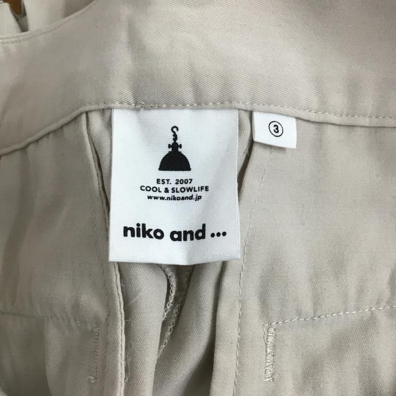 ニコアンド niko and... パンツ スラックス スラックスパンツ ワイドパンツ カジュアルパンツ 3 無地 ベージュ / ベージュ / beige レディース USED 古着 中古 10161235