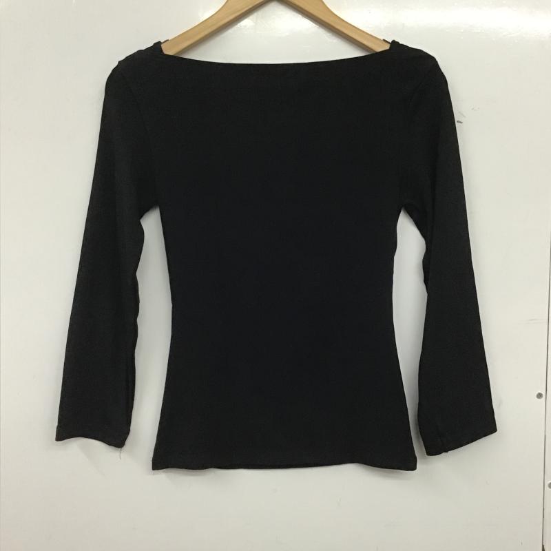 ザラ ZARA カットソー 長袖 長袖カットソー 無地カットソー ワイドネック S 無地 黒 / ブラック / black レディース USED 古着 中古 10161236