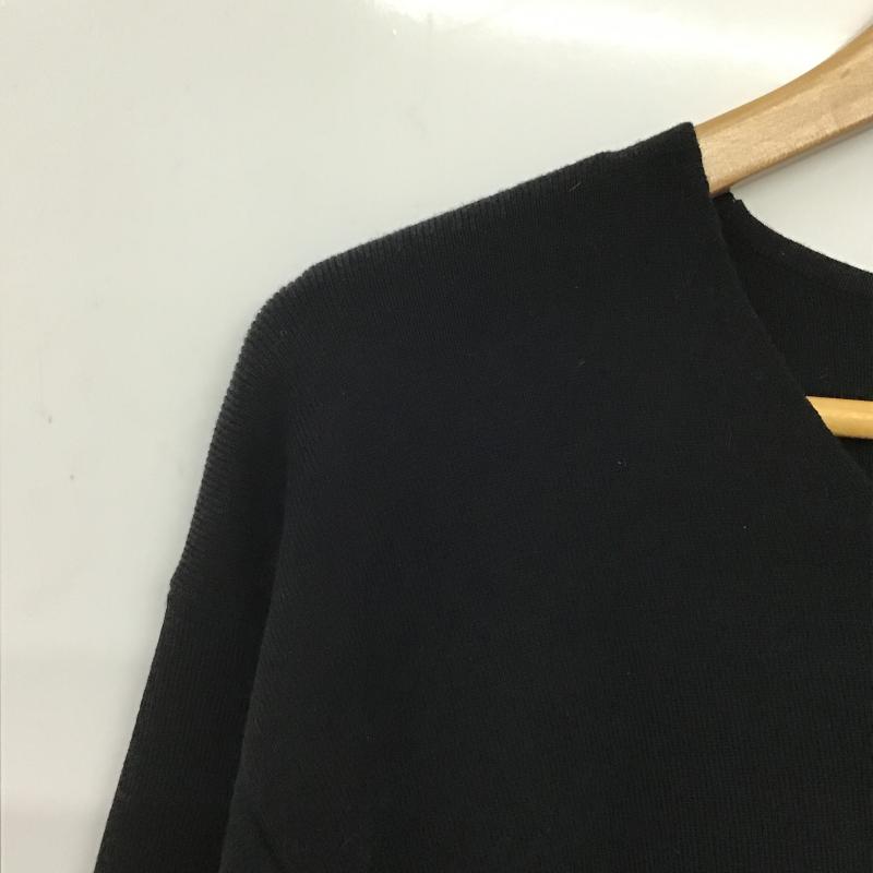 オペークドットクリップ OPAQUE.CLIP ニット、セーター 長袖 長袖ニットカットソー Vネック セーター M 無地 ダークグレー / ダークグレー / レディース USED 古着 中古 10161238