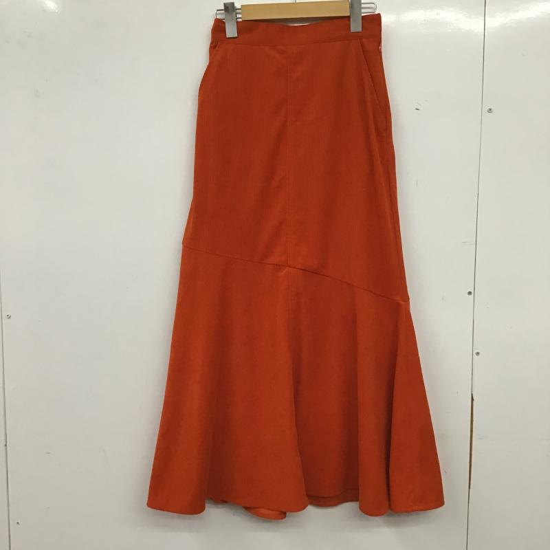 ページボーイ PAGEBOY スカート ロングスカート ロングスカート フレアスカート カジュアルスカート FREE 無地 橙 / オレンジ / orange レディース USED 古着 中古 10161244