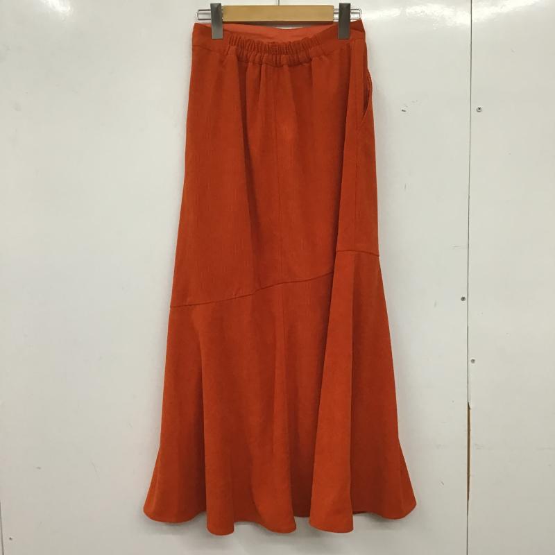 ページボーイ PAGEBOY スカート ロングスカート ロングスカート フレアスカート カジュアルスカート FREE 無地 橙 / オレンジ / orange レディース USED 古着 中古 10161244