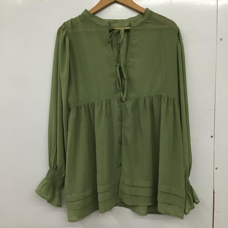アルシーヴ archives シャツ、ブラウス 長袖 長袖カットソー フレアシャツ M 無地 カーキ / カーキ / khaki レディース USED 古着 中古 10161248