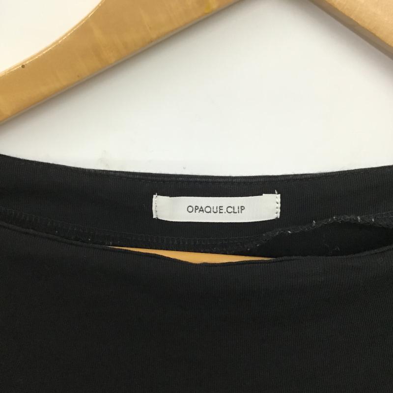 オペークドットクリップ OPAQUE.CLIP カットソー 半袖 半袖カットソー 無地Tシャツ クルーネックカットソー 36 無地 黒 / ブラック / black レディース USED 古着 中古 10161249