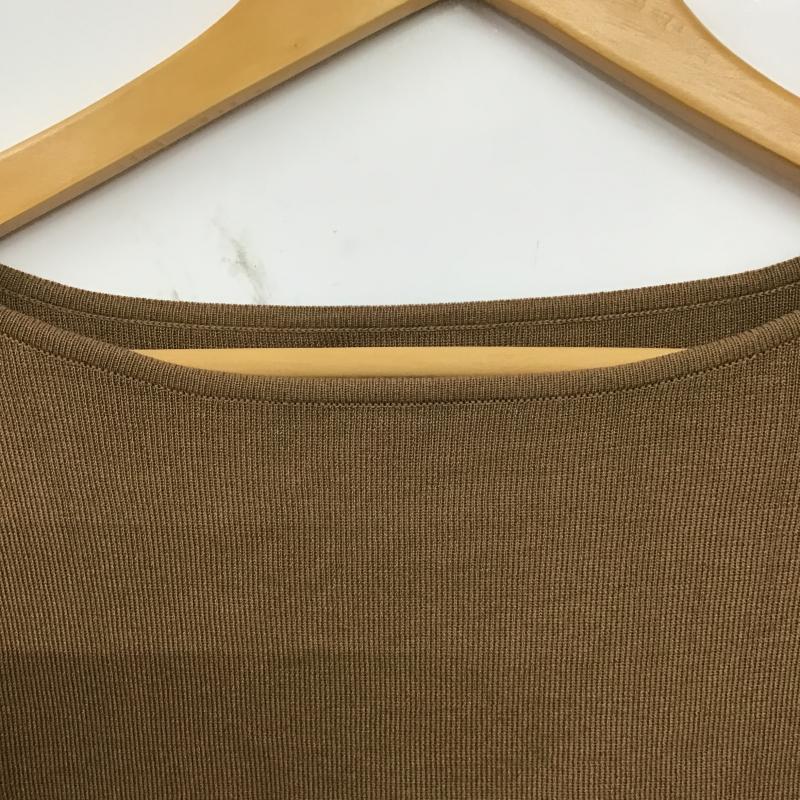 オペークドットクリップ OPAQUE.CLIP カットソー 半袖 カットソー ノースリーブカットソー S 無地 茶 / ブラウン / brown レディース USED 古着 中古 10161250
