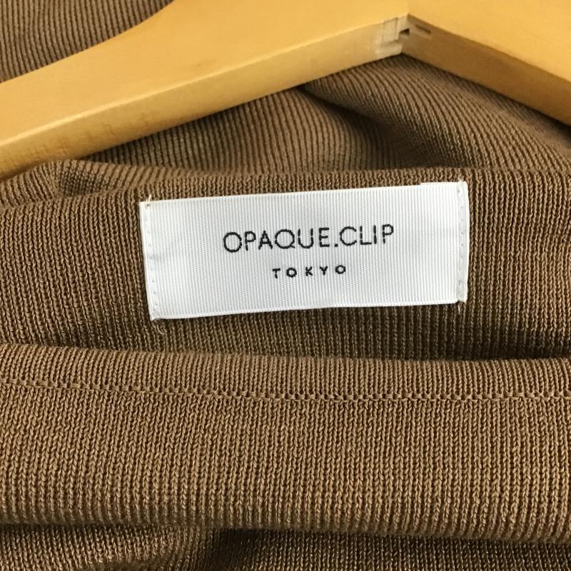オペークドットクリップ OPAQUE.CLIP カットソー 半袖 カットソー ノースリーブカットソー S 無地 茶 / ブラウン / brown レディース USED 古着 中古 10161250