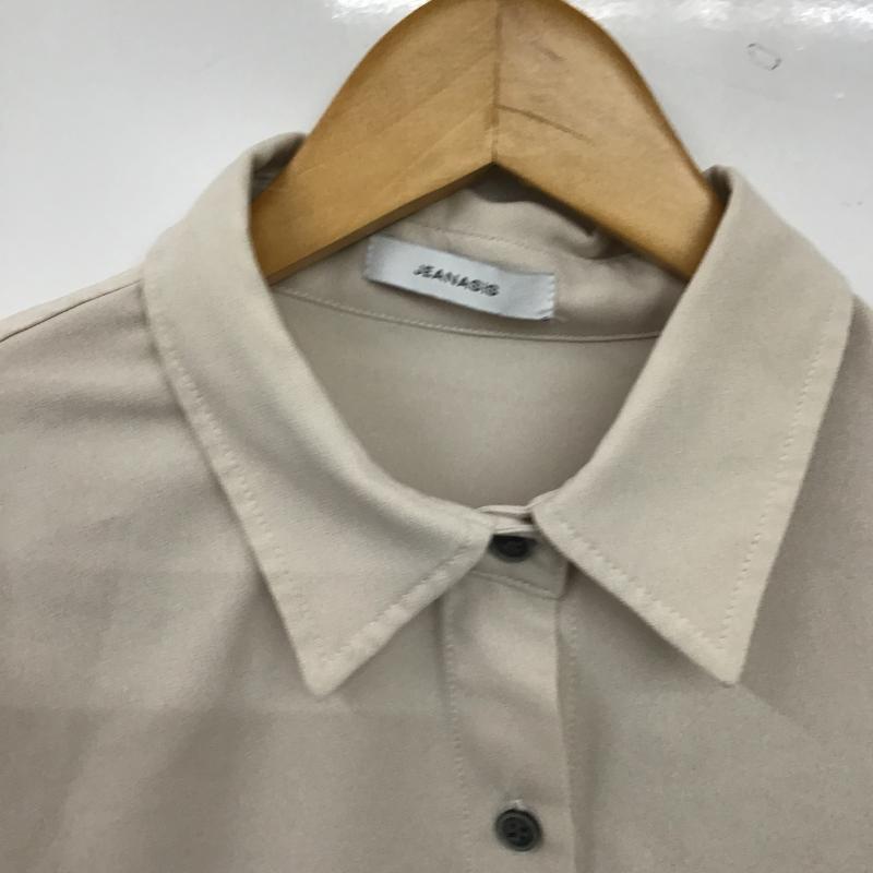 ジーナシス JEANASIS シャツ、ブラウス 半袖 半袖シャツ フロントボタン カラーシャツ FREE 無地 ベージュ / ベージュ / beige レディース USED 古着 中古 10161253