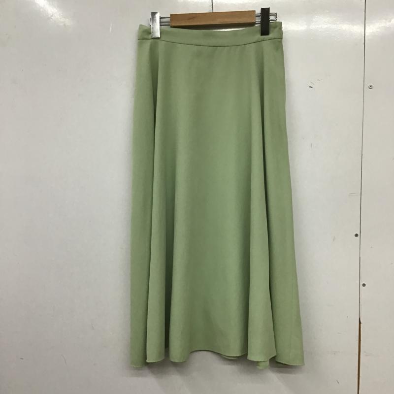 ナチュラルビューティーベーシック NATURAL BEAUTY BASIC スカート ロングスカート ロングスカート フレアスカート カジュアルスカート M 無地 薄緑 / ライトグリーン / レディース USED 古着 中古 10161257