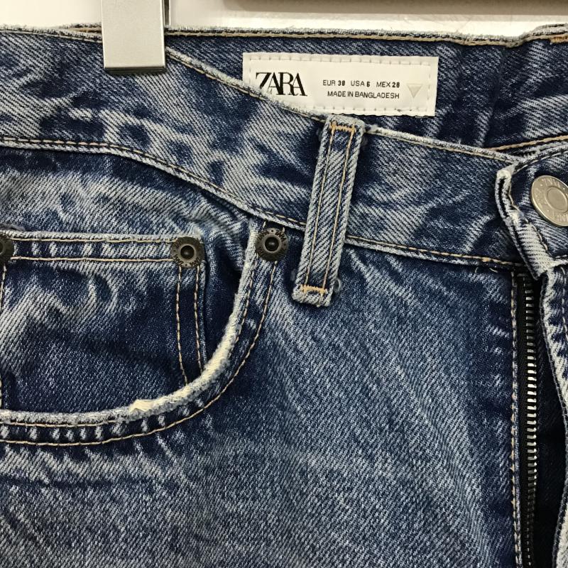 ザラ ZARA パンツ デニム、ジーンズ デニムパンツ スリムパンツ カジュアルパンツ ストレッチパンツ 38インチ 無地 インディゴ / インディゴ / Indigo レディース USED 古着 中古 10161258