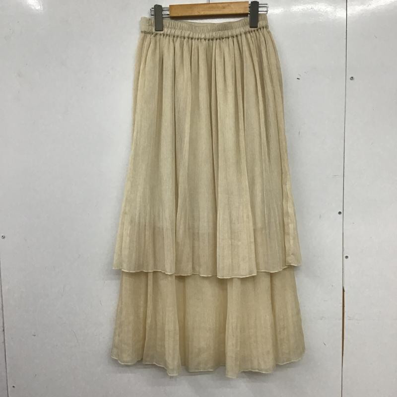 ミスティウーマン mysty woman スカート ロングスカート ロングスカート フレアスカート カジュアルスカート FREE 無地 ベージュ / ベージュ / beige レディース USED 古着 中古 10161259