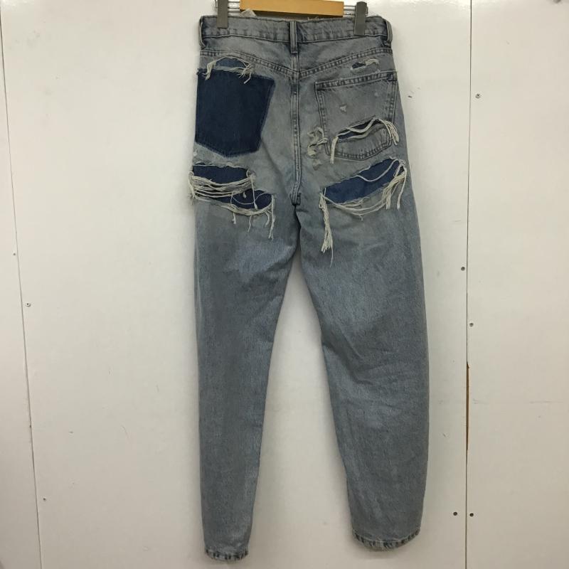 ザラ ZARA パンツ デニム、ジーンズ デニムパンツ ワイドパンツ カジュアルパンツ 36 ダメージ加工 インディゴ / インディゴ / Indigo レディース USED 古着 中古 10161262