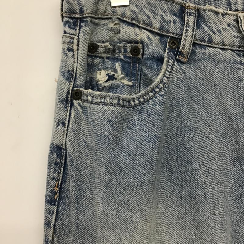 ザラ ZARA パンツ デニム、ジーンズ デニムパンツ ワイドパンツ カジュアルパンツ 36 ダメージ加工 インディゴ / インディゴ / Indigo レディース USED 古着 中古 10161262