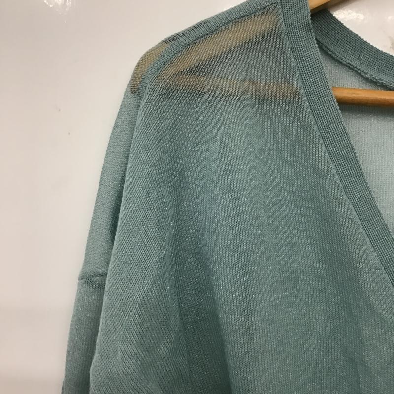 アルシーヴ archives カーディガン 長袖 長袖カーディガン 前ボタン ニットカーディガン M 無地 水色 / ライトブルー / レディース USED 古着 中古 10161263