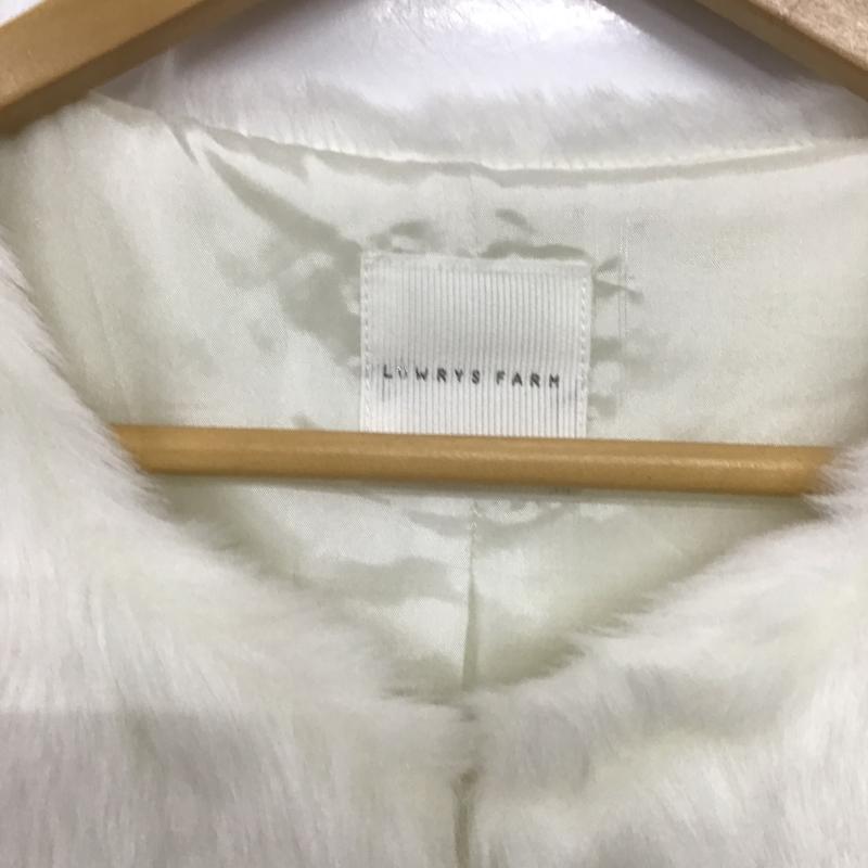 ローリーズファーム LOWRYS FARM ベスト ベスト ロングベスト ファーベスト M 無地 白 / ホワイト / white レディース USED 古着 中古 10161268