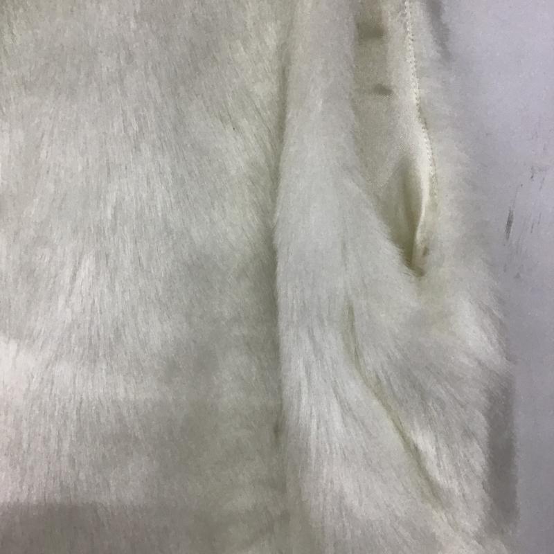 ローリーズファーム LOWRYS FARM ベスト ベスト ロングベスト ファーベスト M 無地 白 / ホワイト / white レディース USED 古着 中古 10161268
