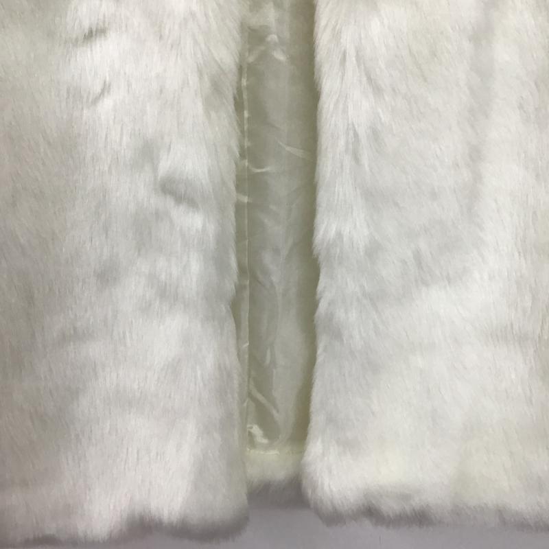 ローリーズファーム LOWRYS FARM ベスト ベスト ロングベスト ファーベスト M 無地 白 / ホワイト / white レディース USED 古着 中古 10161268