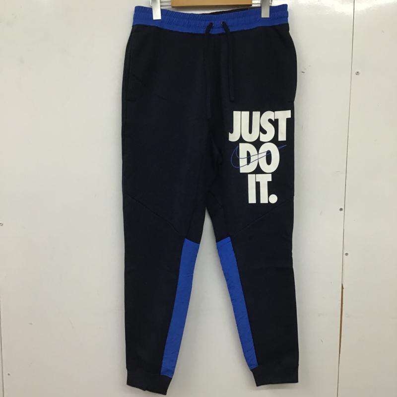 ナイキ NIKE パンツ ワークパンツ、ペインターパンツ スウェットパンツ ワイドパンツ カジュアルパンツ M ロゴ、文字 青 / ブルー / blue メンズ USED 古着 中古 10161275